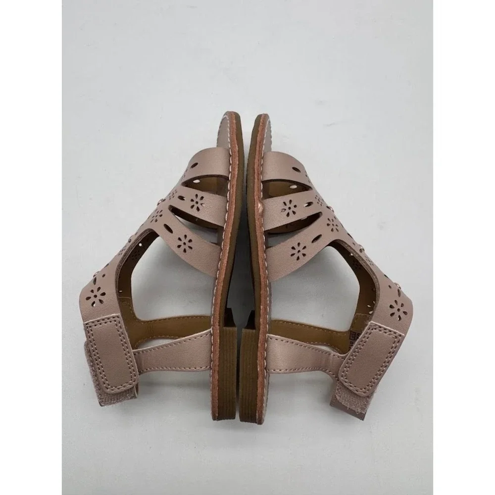 Rachel Shoes Lil Katy Toddler Girls Sandals Size 7M Pink Hook Loop Casual 16560X